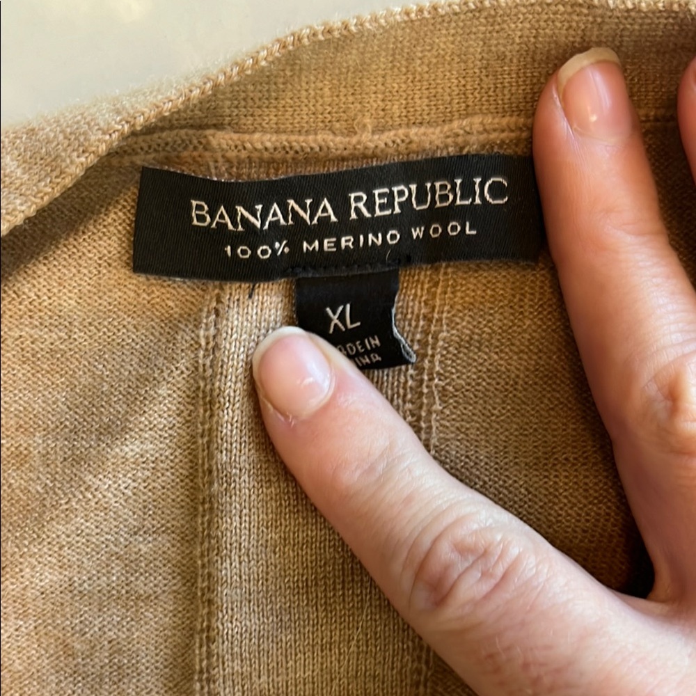 Banana Republic Brown Cardigan Merino Wool Sweater - Picture 3 of 8
